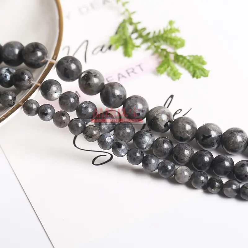 Black Flash Loose Beads for DIY Jewelry Making