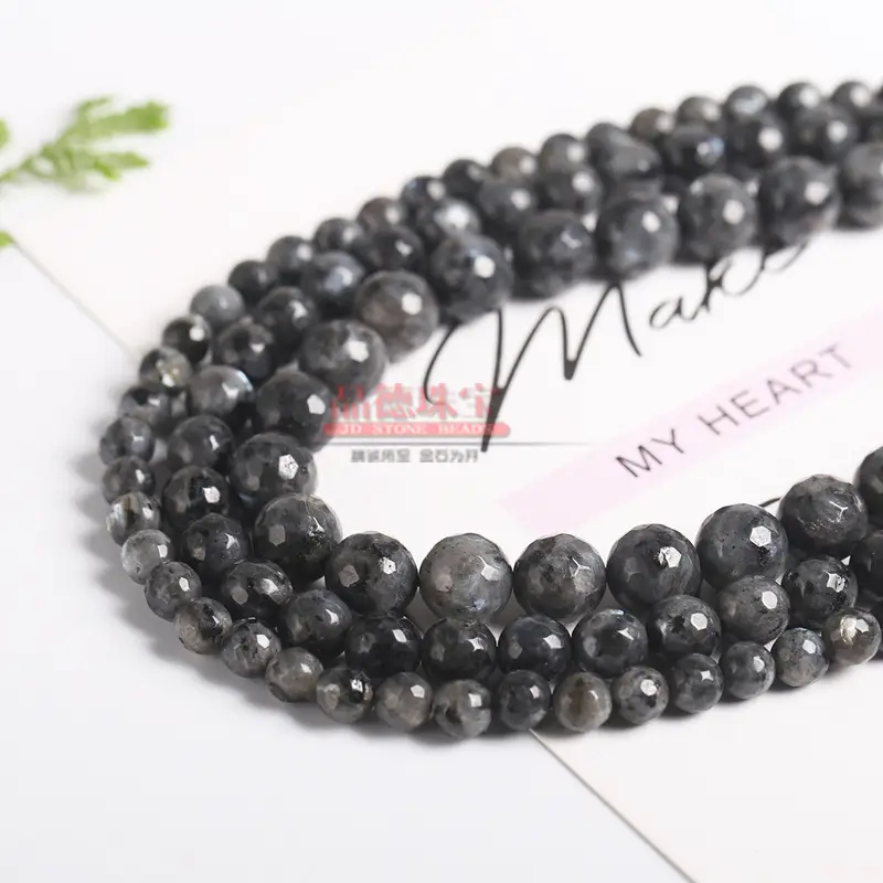 Black Flash Loose Beads for DIY Jewelry Making