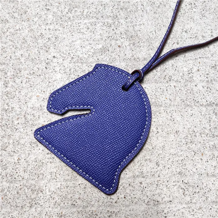 Horseshoe Bag Pendants Orange Gray Leather