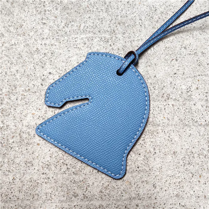 Horseshoe Bag Pendants Orange Gray Leather