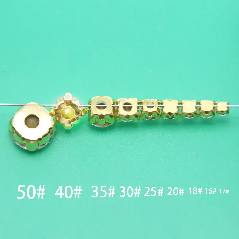 Premium Gold Silver White K Gold Single Claw Rhinestones for DIY Jewelry