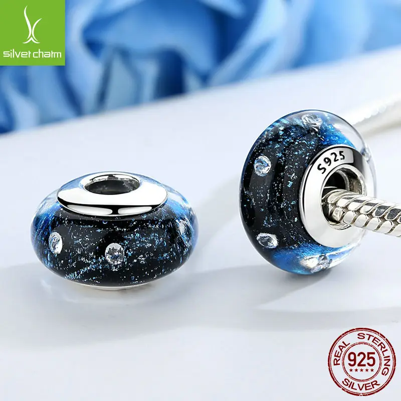 Bubble Glass Charm Set 4 Colors S925 Silver