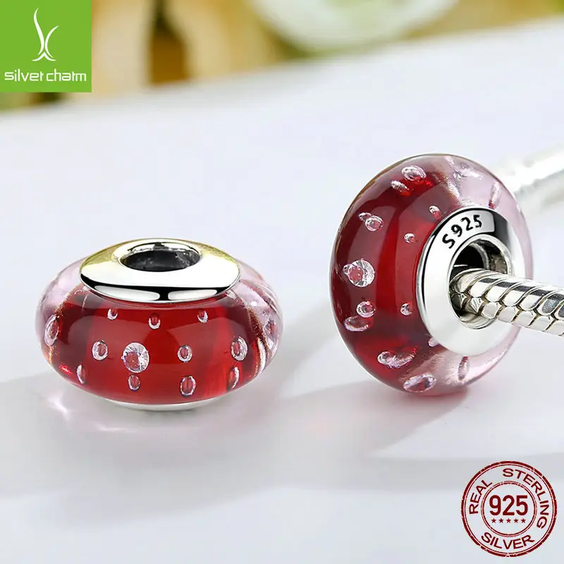 Bubble Glass Charm Set 4 Colors S925 Silver