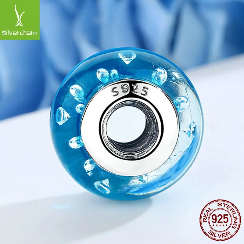 Bubble Glass Charm Set 4 Colors S925 Silver