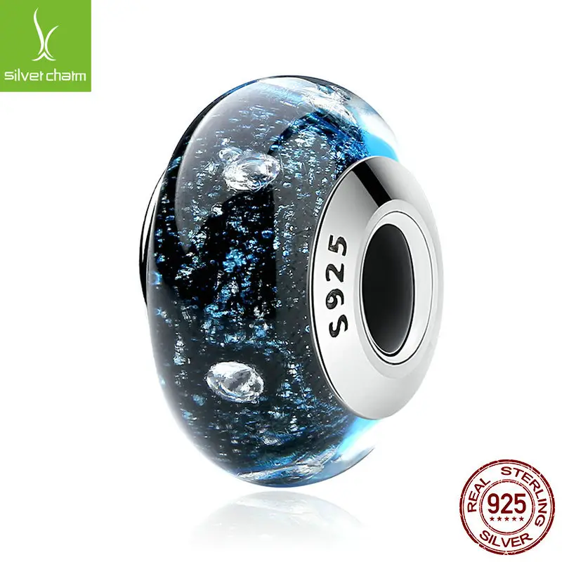 Bubble Glass Charm Set 4 Colors S925 Silver