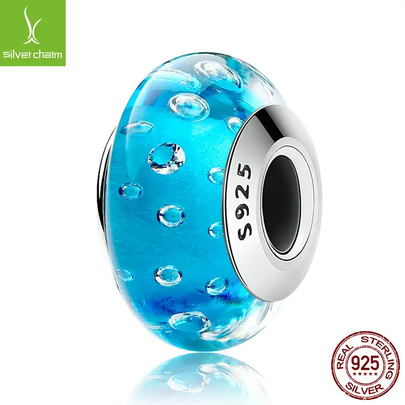 Bubble Glass Charm Set 4 Colors S925 Silver