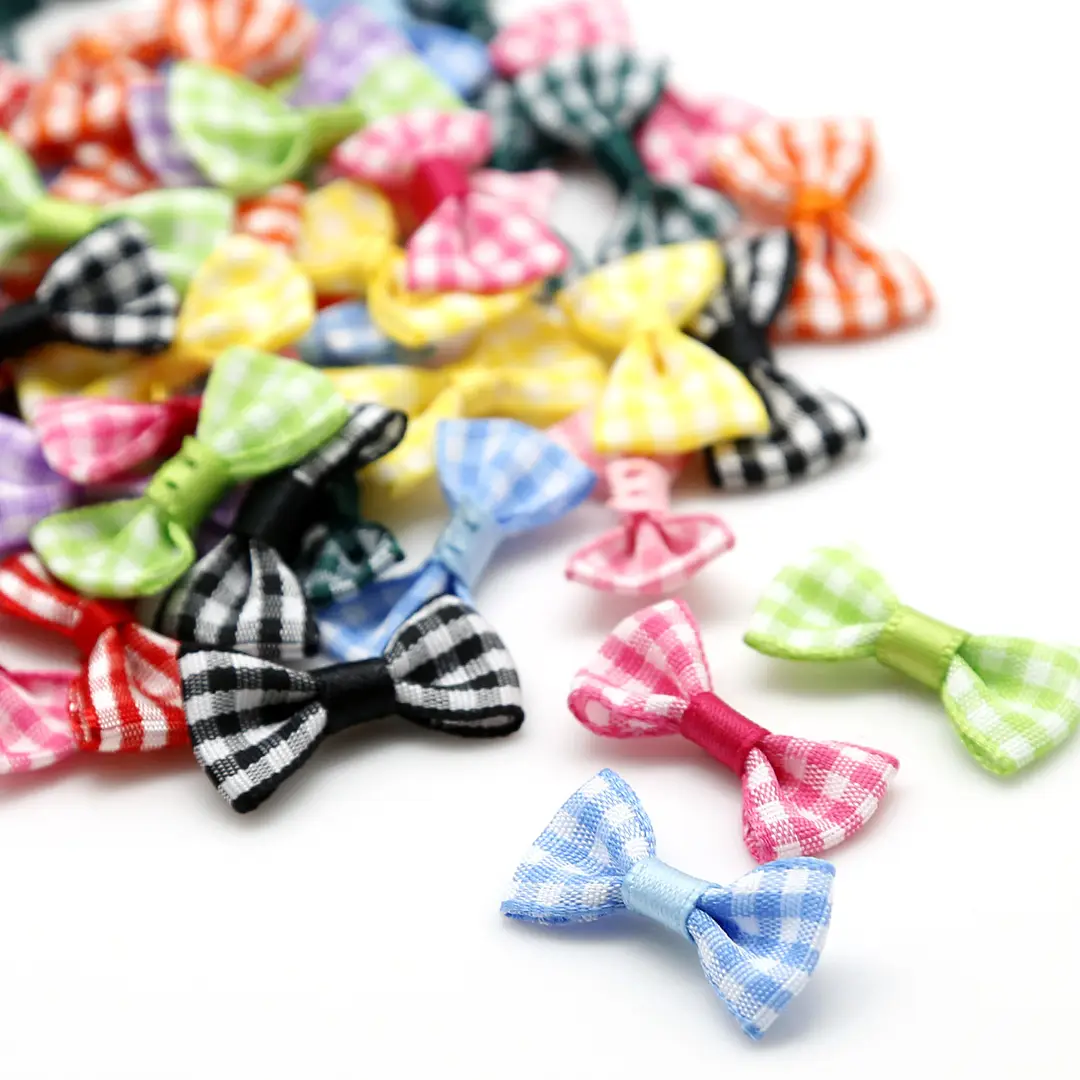 Plaid Bow Hairpins 9 Colors for Girls