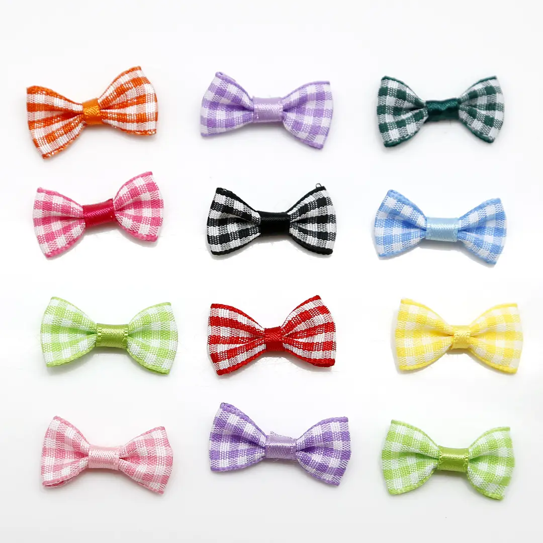 Plaid Bow Hairpins 9 Colors for Girls