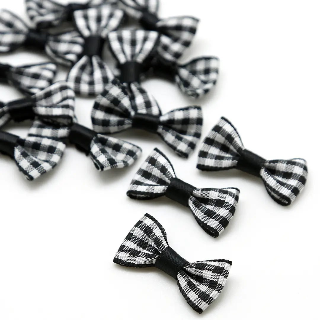 Plaid Bow Hairpins 9 Colors for Girls