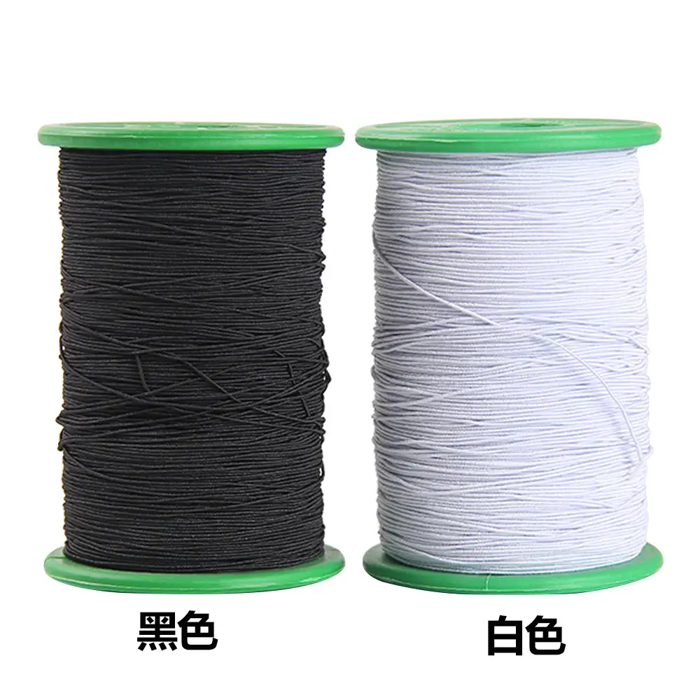 Elastic Line Black White Single Strand Durable Craft Material