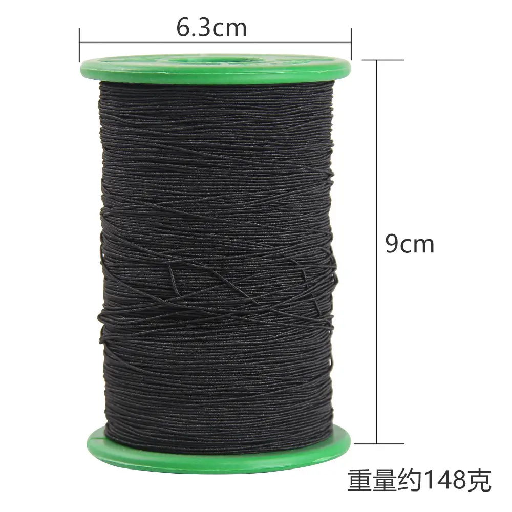 Elastic Line Black White Single Strand Durable Craft Material