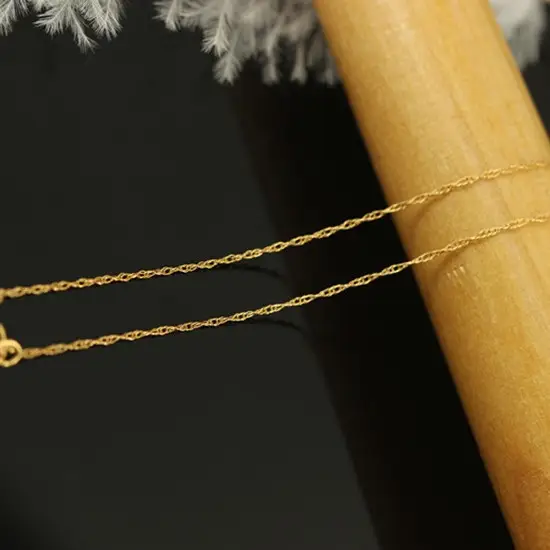 Premium Gold Water Wave Necklace for Women