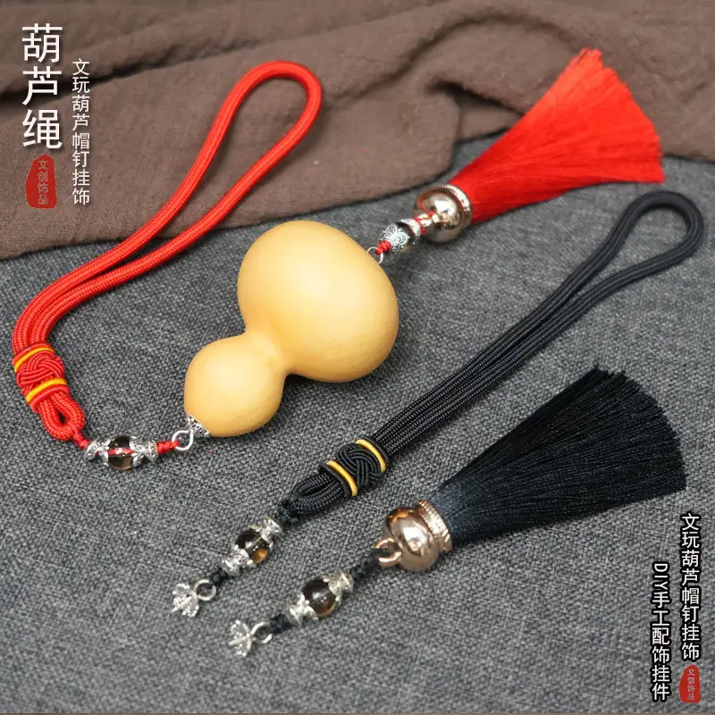 Red Gourd Pendant with Tassel for Men Women