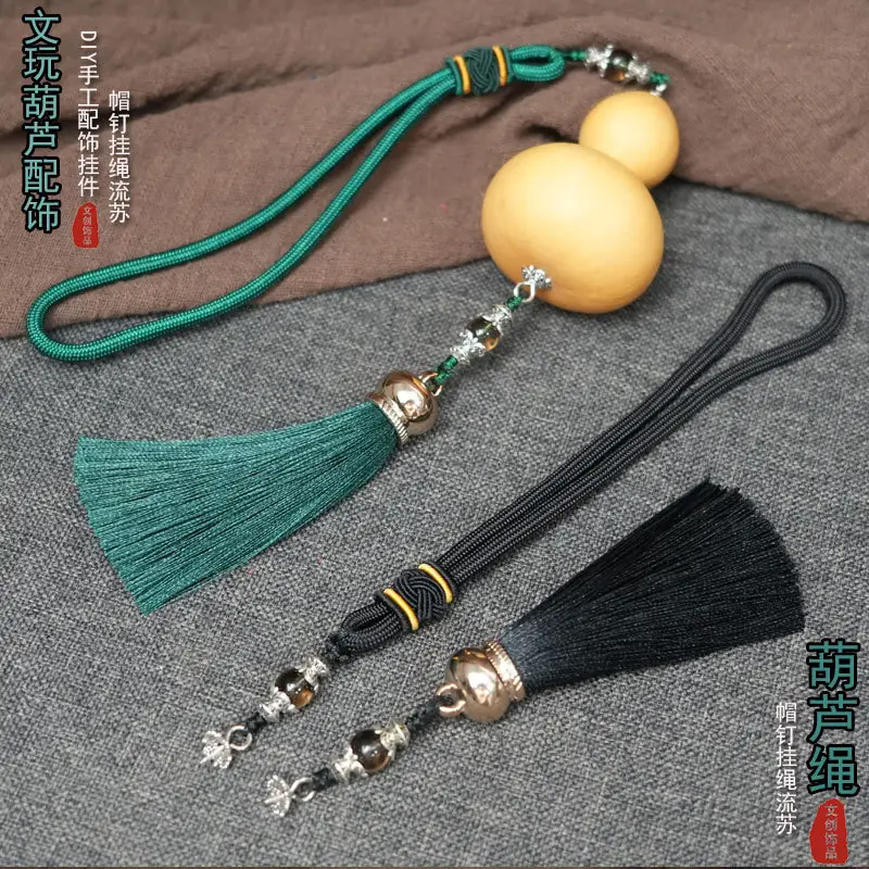 Red Gourd Pendant with Tassel for Men Women