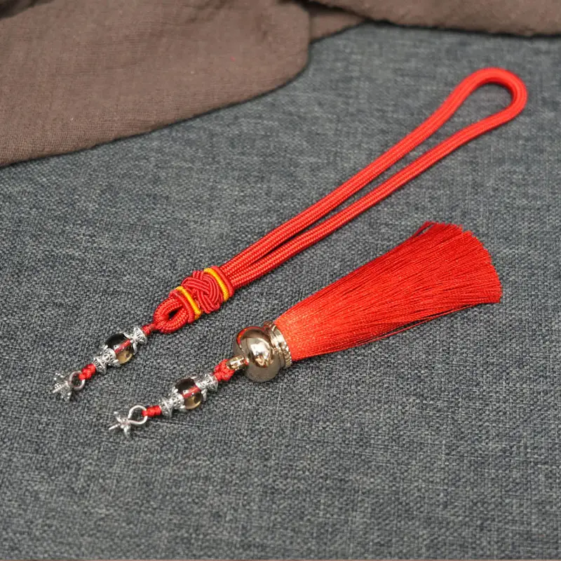 Red Gourd Pendant with Tassel for Men Women