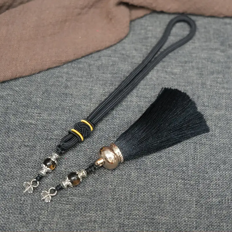 Red Gourd Pendant with Tassel for Men Women
