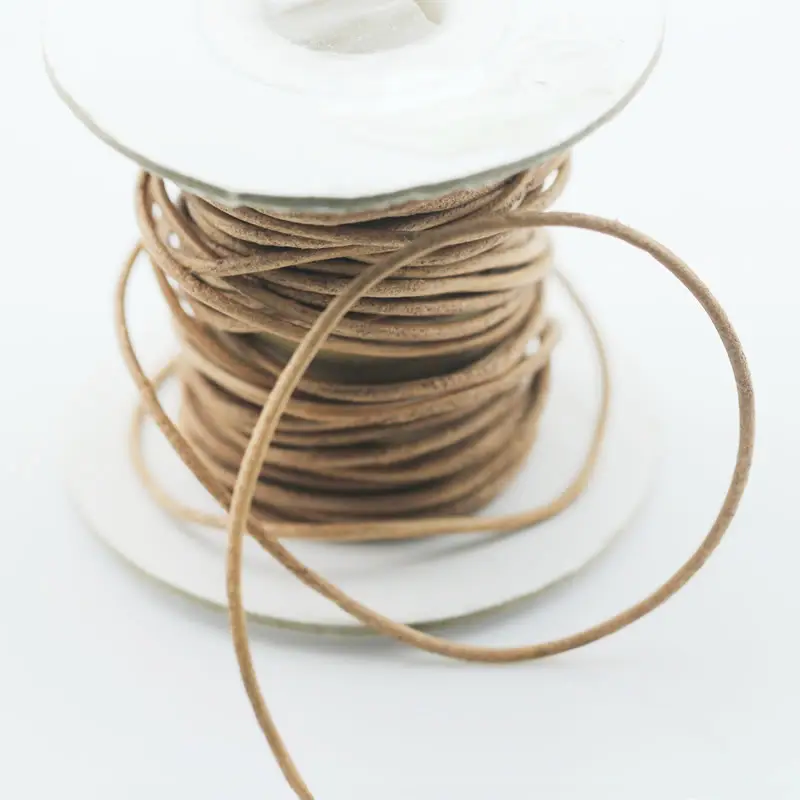 Premium Leather Rope 3mm Brown for Crafting