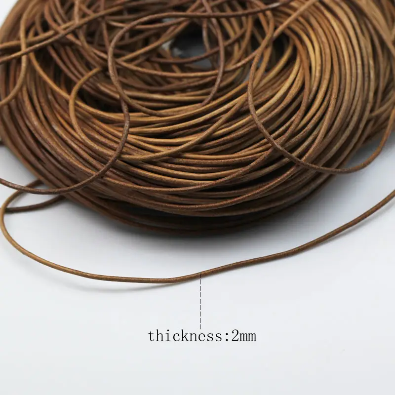 Premium Leather Rope 3mm Brown for Crafting