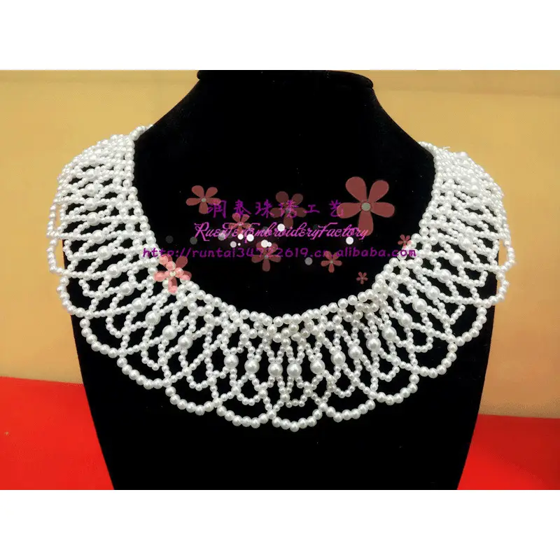 Pearl Handwoven Fake Collar Chain for Women