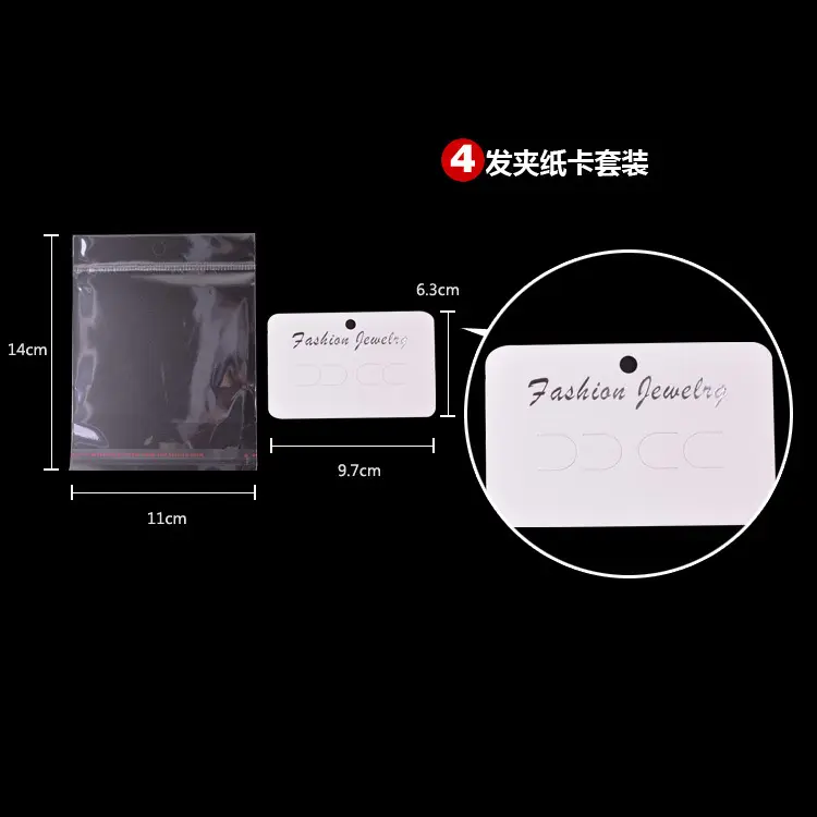 Fashion Jewelry Cards Set 9 Sizes Clear Packaging