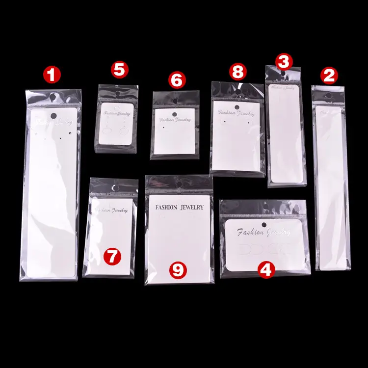 Fashion Jewelry Cards Set 9 Sizes Tear Resistant