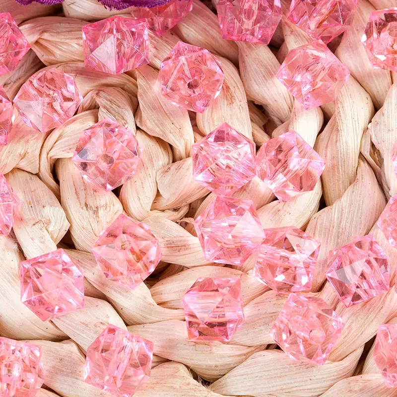 10mm Transparent Square Beads for DIY Crafts