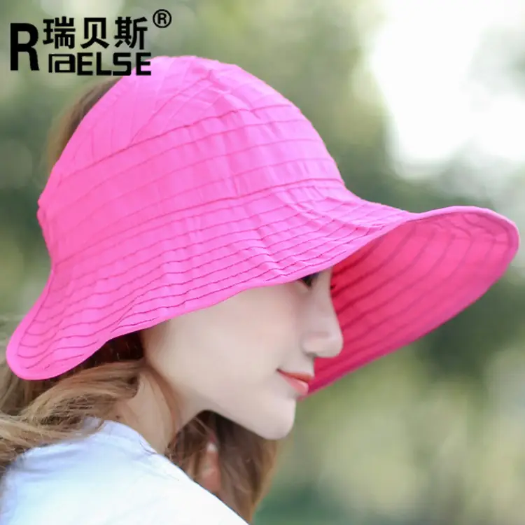 Women Sun Hat Wide Brim Purple Foldable Travel