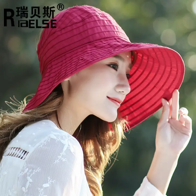 Women Sun Hat Wide Brim Purple Foldable Travel