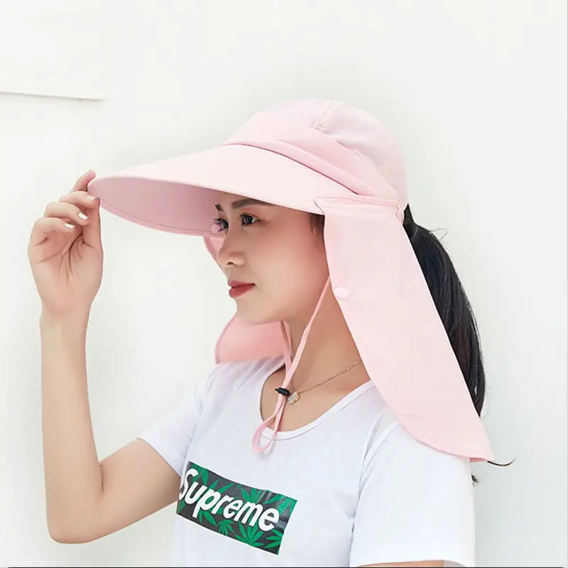 UPF50+ Sun Hat with Detachable Mask for Women