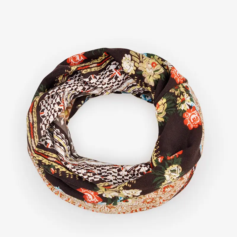Dual Use Floral Geometric Hat Scarf for Men Women