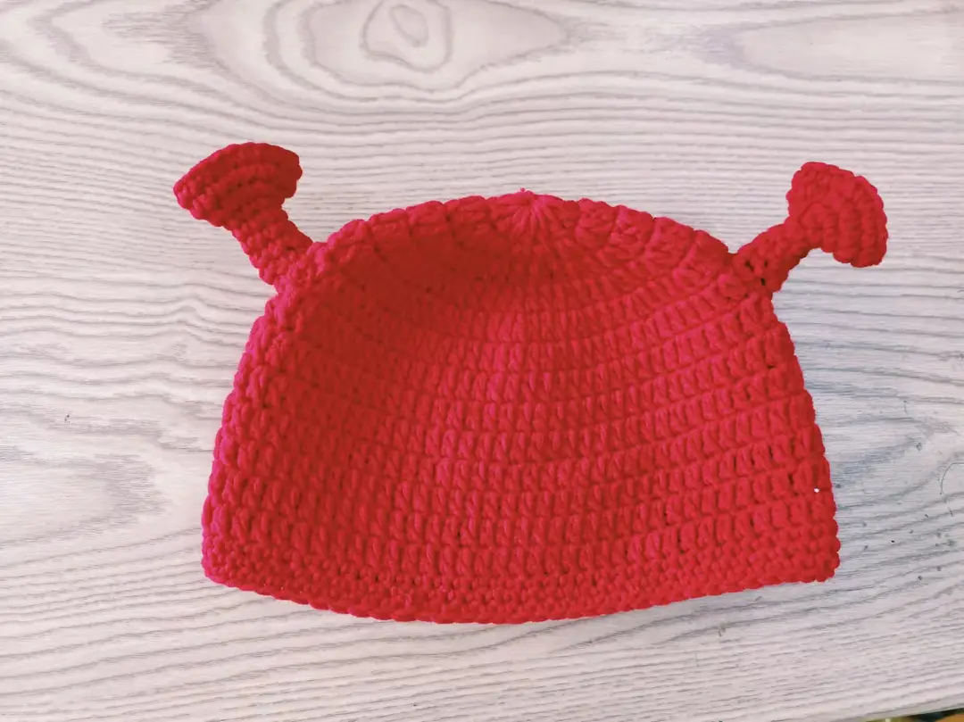 Green Shrek Wool Hat with Ear Details for Men
