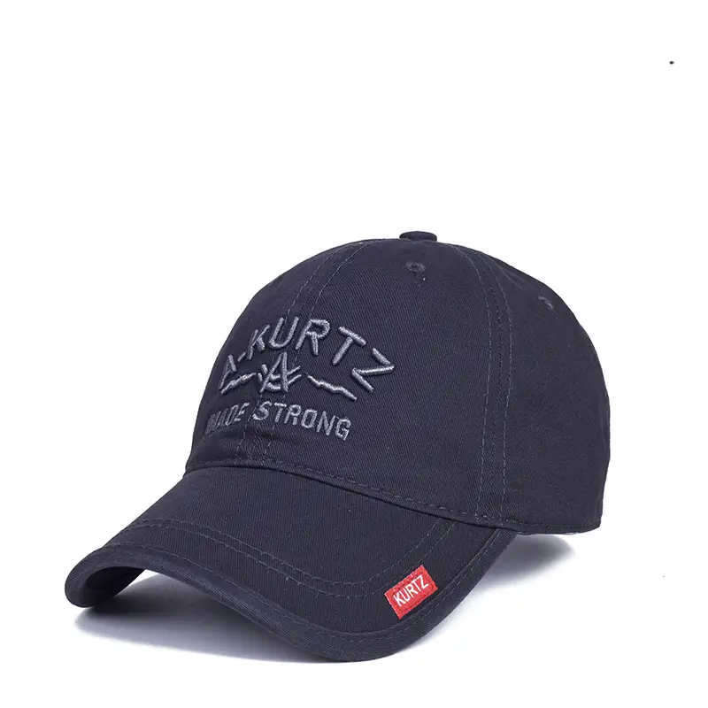 Men's Navy Blue Embroidered Baseball Cap with Brand Patch