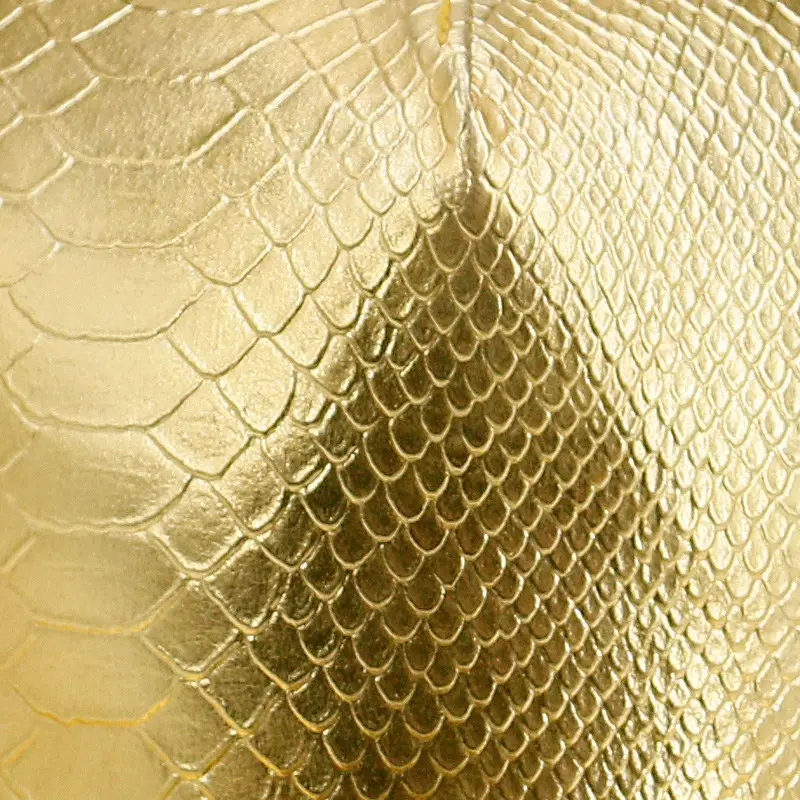 Gold Python Print Flat Brim Baseball Cap for Men Women