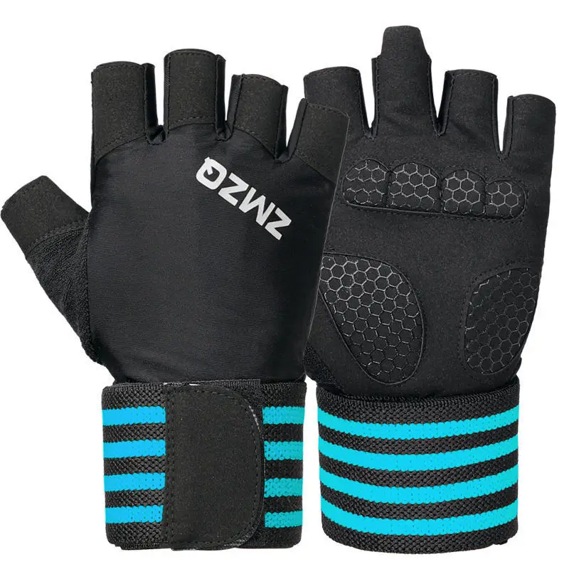 Half Finger Fitness Gloves Black Gym Cycling Wear