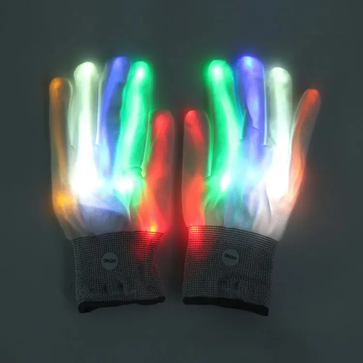 LED Fiber Glitter Gloves for Christmas Halloween Use