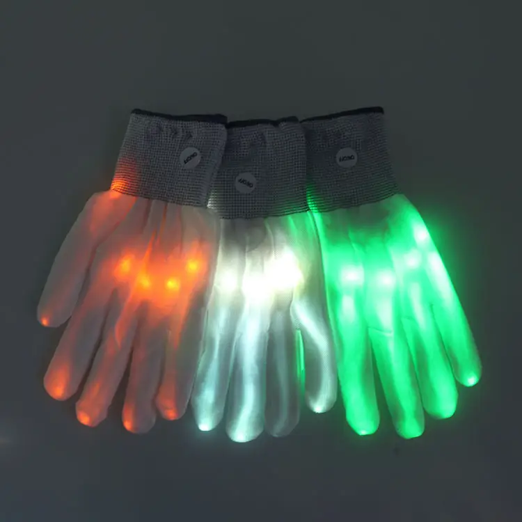 LED Fiber Glitter Gloves for Christmas Halloween Use