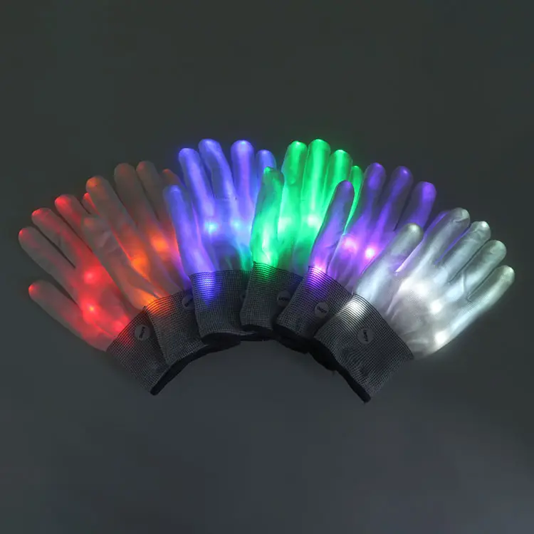 LED Fiber Glitter Gloves for Christmas Halloween Use