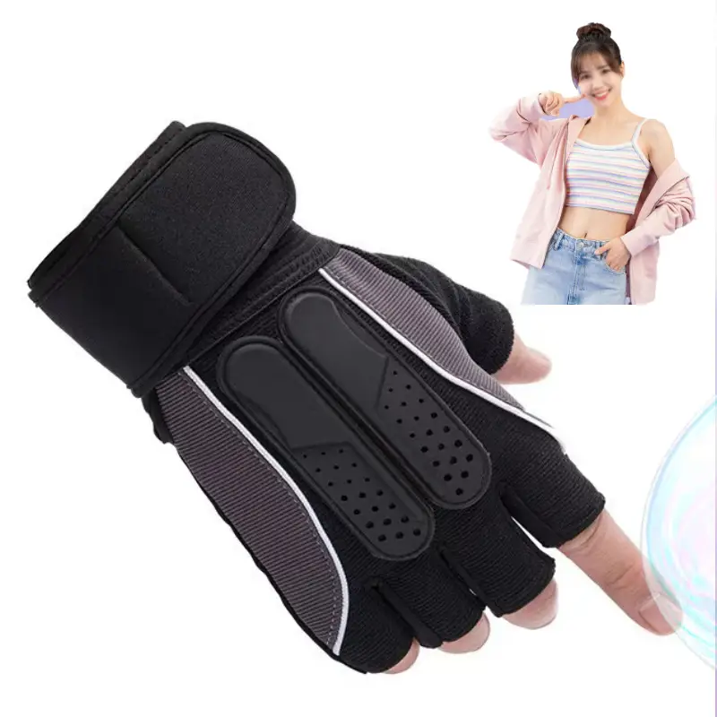 Half Finger Gloves for Gym Workout with Anti-Slip Pads