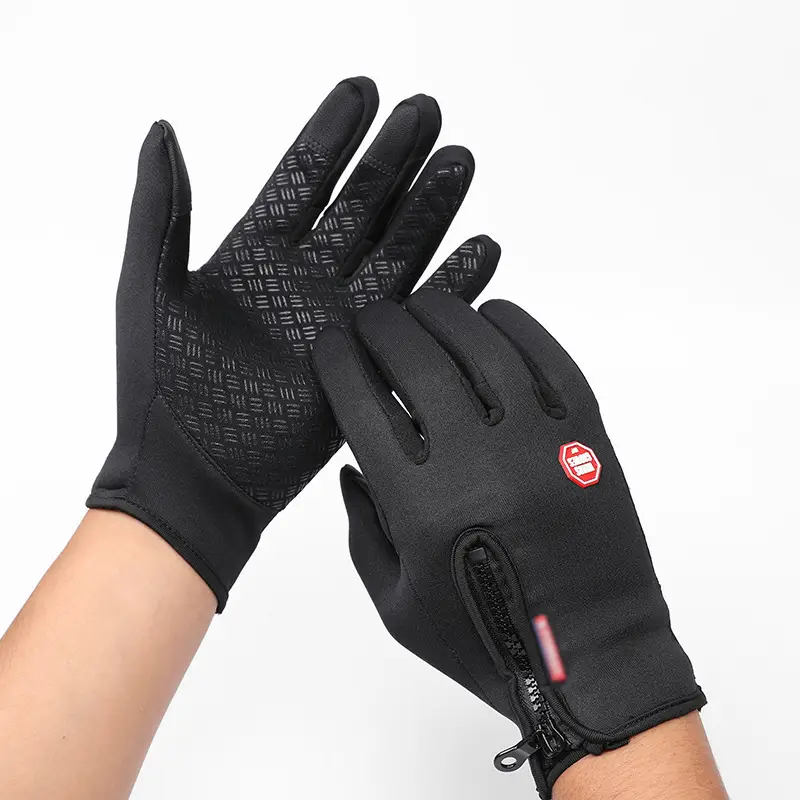 Waterproof Cycling Gloves Black SBR Coated
