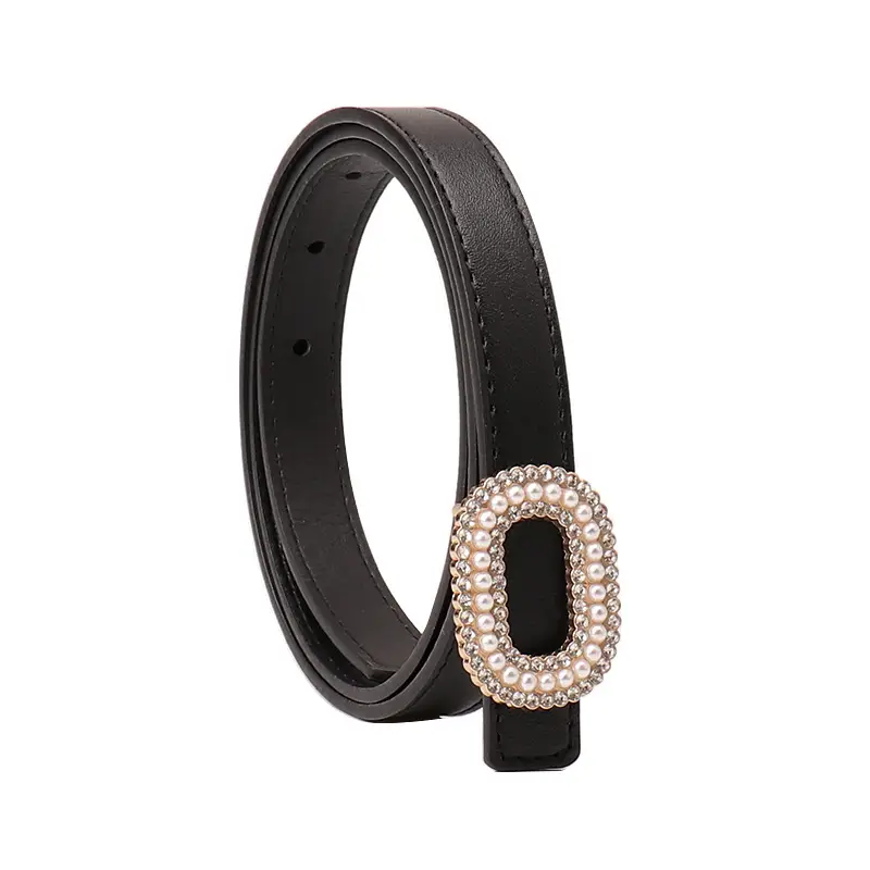 Women Pearl Buckle Fashion Belt Multi Color