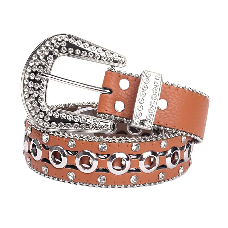 Rhinestone Eye Belt Women Adjustable Fashion Accessory