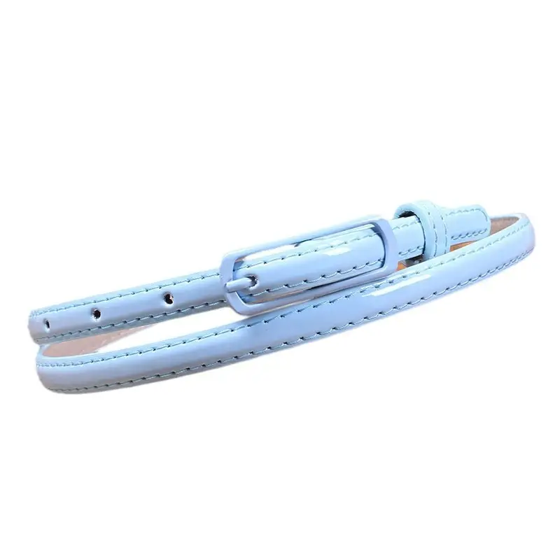Women Multi-Color Patent Leather Belt Casual