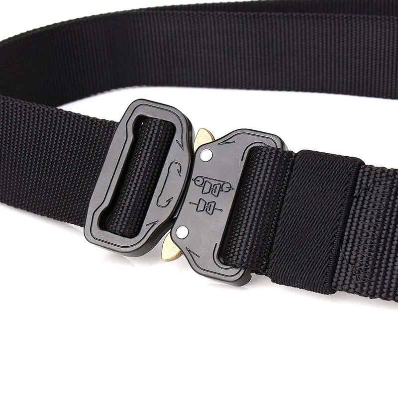 Black Nylon Quick Release Safety Belt for Men