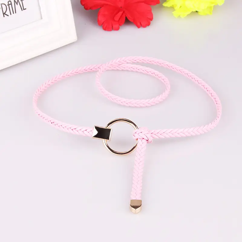 Women Braided Thin Belt Casual Fashion Multi Color