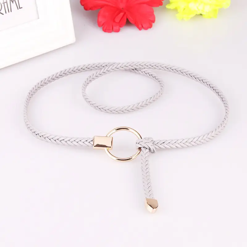 Women Braided Thin Belt Casual Fashion Multi Color