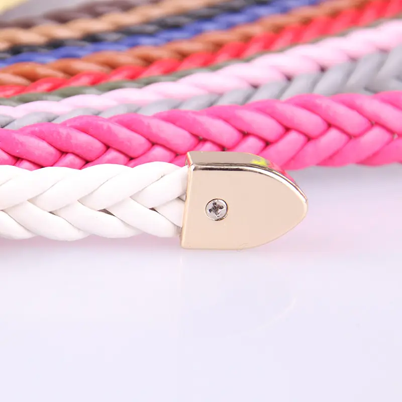 Women Braided Thin Belt Casual Fashion Multi Color