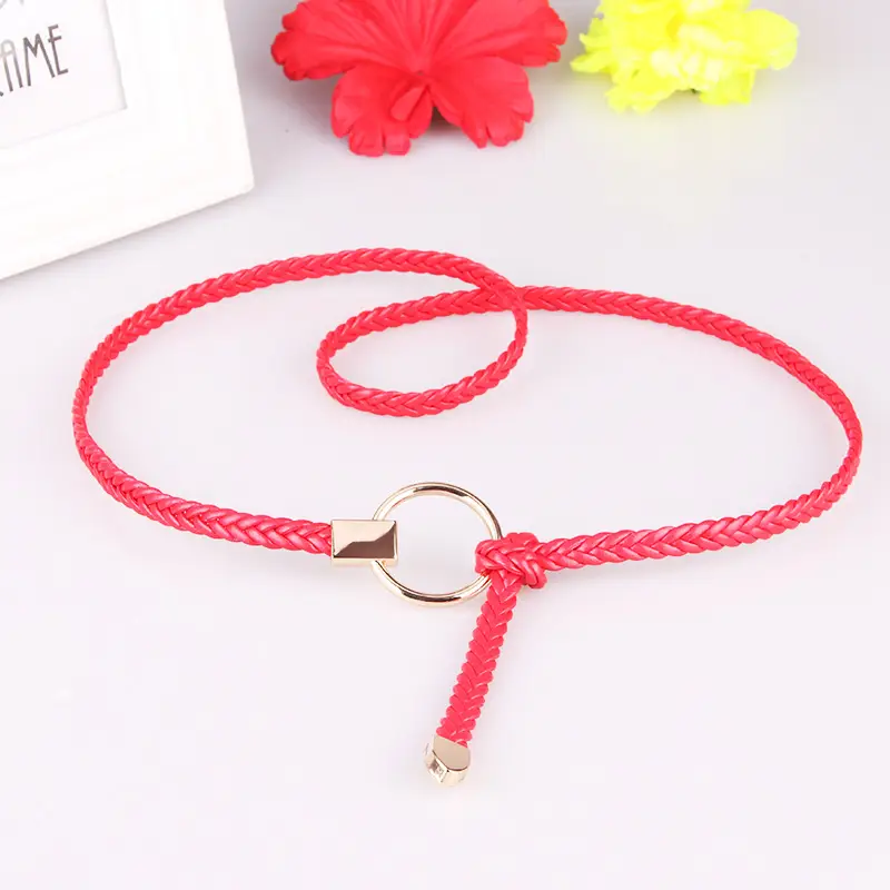 Women Braided Thin Belt Casual Fashion Multi Color