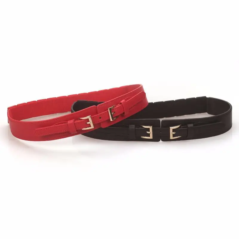 Black Elastic Slim Waist Belt for Women Fashion Dress Accessory