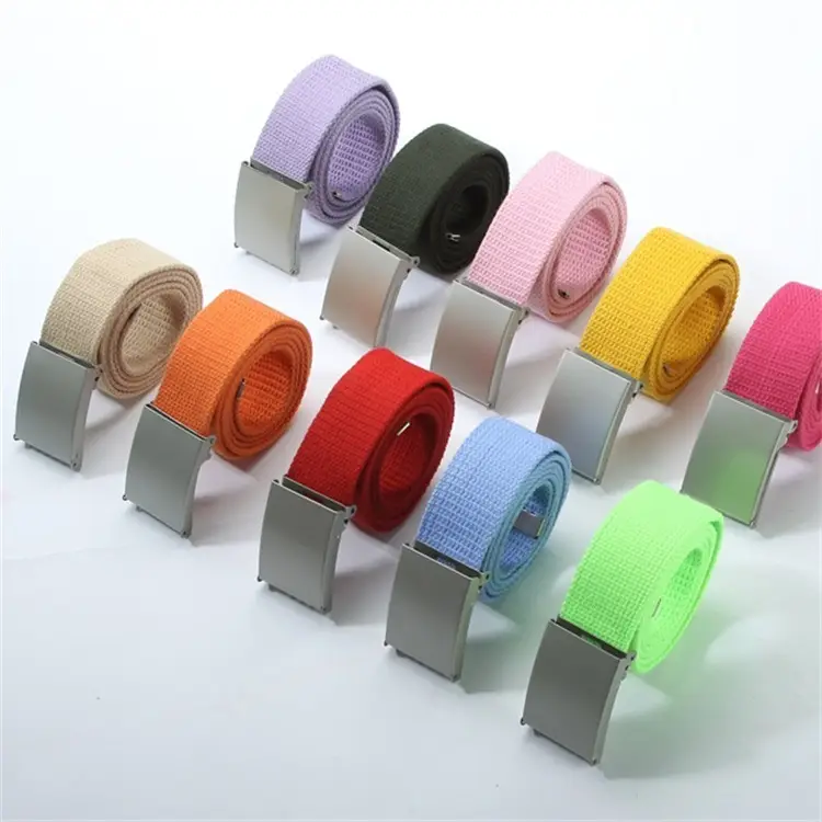Candy Color Canvas Belt for Men Women Fashion
