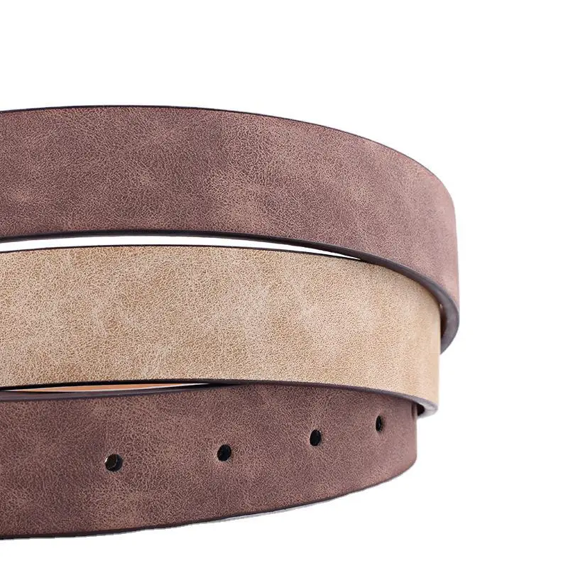 Women Frosted PU Square Buckle Belt Set of 3